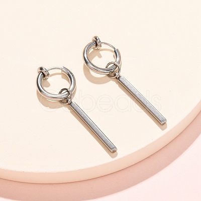 201 Stainless Steel Hoop Dangle Earrings for Women SA-CBA8B85-16P-1