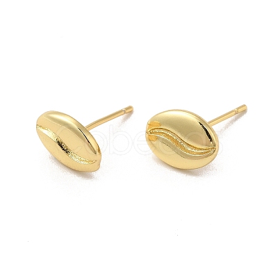 Rack Plating Brass Stud Earring for Women EJEW-C057-12G-1