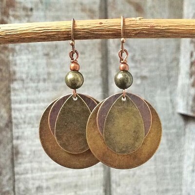 Bohemian Zinc Alloy Dangle Earrings WGF3874-01-1