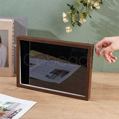 Wood Wall Mounted Badge Presentation Boxes ODIS-WH0331-15-1