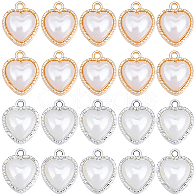 40Pcs 2 Colors Rack Plating Alloy Pendants FIND-SC0023-05-1
