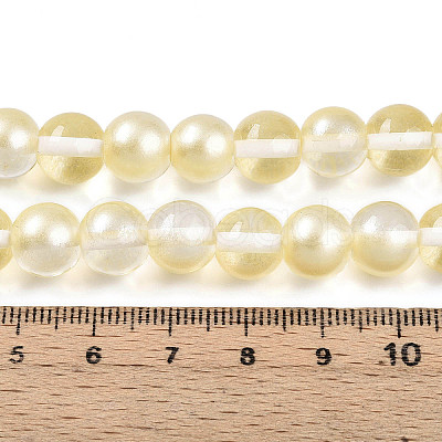 Baking Paint Transparent Glass Beads X1-DGLA-N011-10mm-02-1
