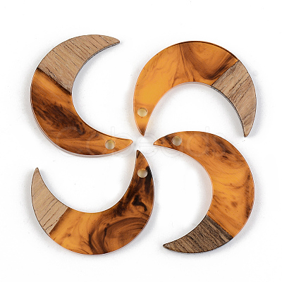 Resin & Walnut Wood Pendants RESI-S389-056B-A01-1