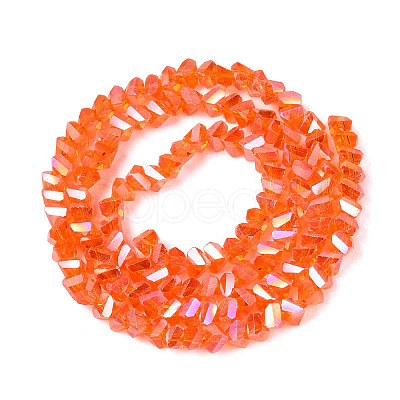 Electroplate Transparent Glass Beads Strands LS-EGLA-Q139-01A-A10-1