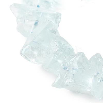 Glass Imitation Aquamarine  Beads Strands G-I283-F29-1