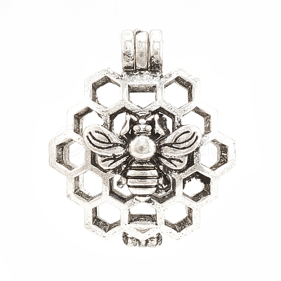 Alloy Locket Pendants PALLOY-S062-55AS-1