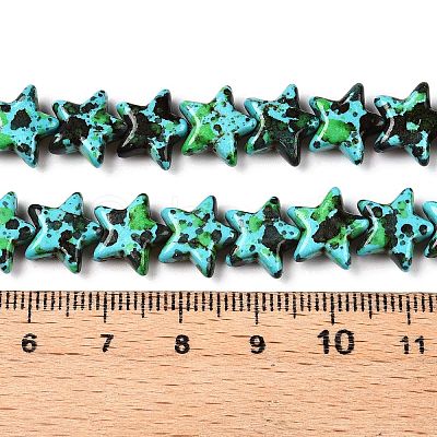 Spray Painted Synthetic Turquoise Beads Strands LS-UNKW-T001-11B-1