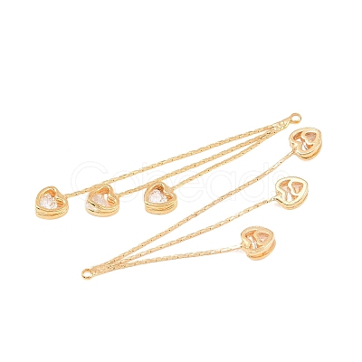 Brass with Cubic Zirconia Big Pendants KK-L261-19B-G-1