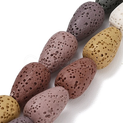 Natural Lava Rock Beads Strands G-G347-03A-1