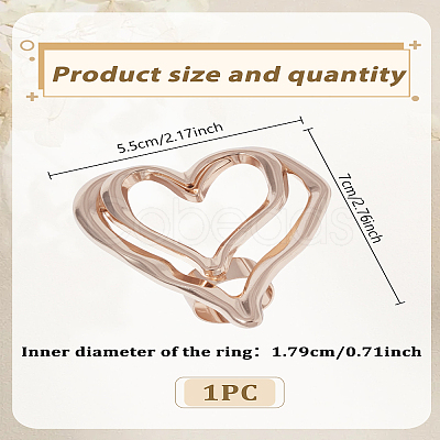 1Pc Alloy Adjustable Cuff Rings RJEW-LP0005-04-1