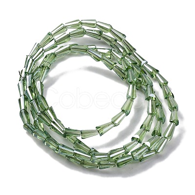Transparent Electroplate Glass Beads Strands EGLA-H107-02A-PL04-1