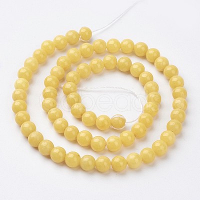 Natural Mashan Jade Round Beads Strands X-G-D263-6mm-XS07-1