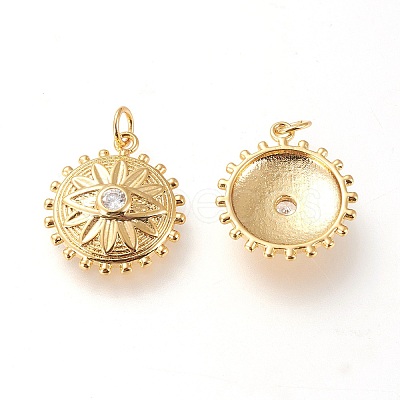 Brass Pendants X-ZIRC-L098-026G-1