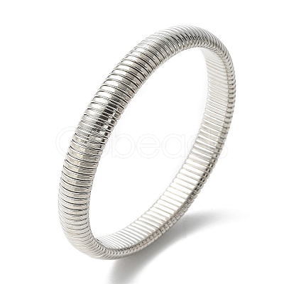 Electrophoresis Iron Bangles for Women BJEW-M057-08P-1