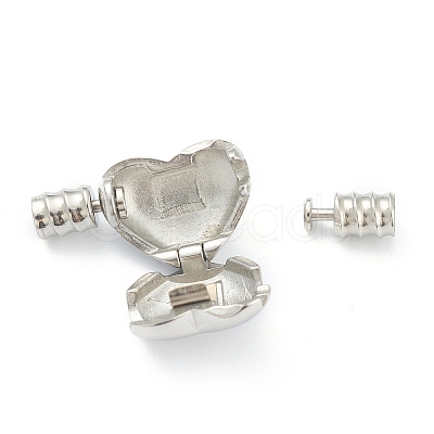 Non-Tarnish 304 Stainless Steel European European Clip Clasps X-STAS-O148-01P-1