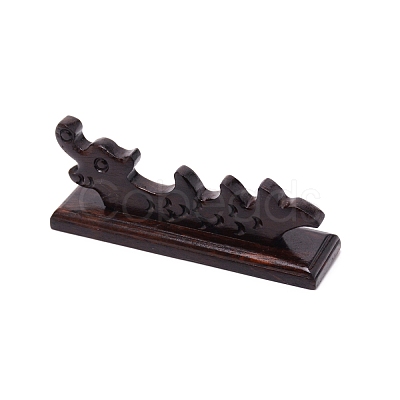 Fish Wood Brush Holder AJEW-WH0029-03-1