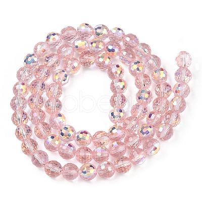 Transparent Electroplate Glass Beads Strands EGLA-N012-001-B06-1