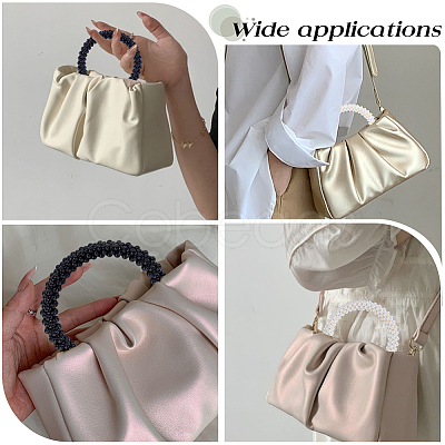 2Pcs Plastic Imitation Pearl Round Beaded Bag Handles FIND-BBC0005-11A-1