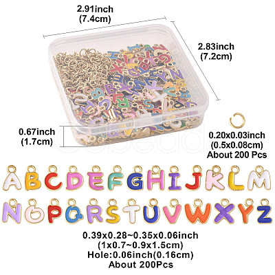200Pcs Alloy Enamel Pendants ENAM-FS0003-59-1