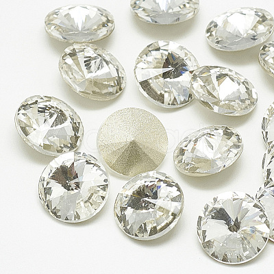 Pointed Back Glass Rhinestone Cabochons LS-RGLA-T086-14mm-01-1