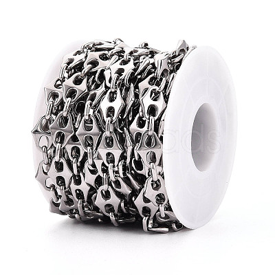 304 Stainless Steel Rhombus Link Chains CHS-Q009-01P-1