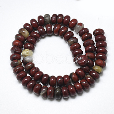 Natural Red Rainbow Jasper Beads Strands G-T122-02I-1