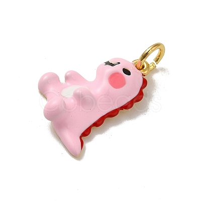 Rack Plating Brass Enamel Pendants KK-H473-15G-1