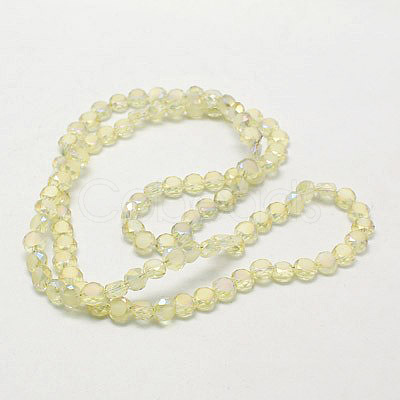 Electroplate Glass Beads EGLA-D028-21-1