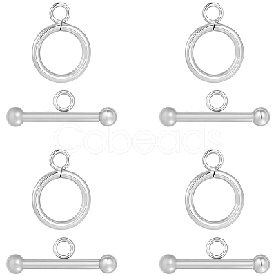 25Pcs 304 Stainless Steel Toggle Clasps STAS-BBC0009-60B-1