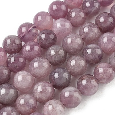 Natural Purple Madagascar Rose Quartz Beads Strands G-Z115-C02-10mm-1