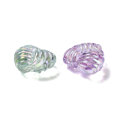 UV Plating Iridescent Acrylic Beads X-OACR-B021-05-1