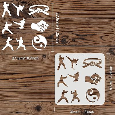 Plastic Reusable Drawing Painting Stencils Templates DIY-WH0172-922-1