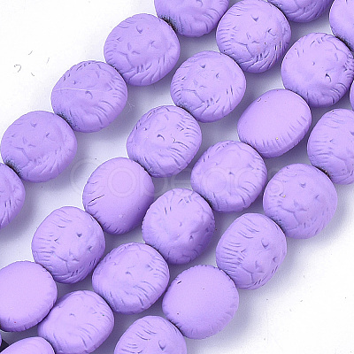 Spray Painted Non-magnetic Synthetic Hematite Beads Strands G-T116-29-09-1
