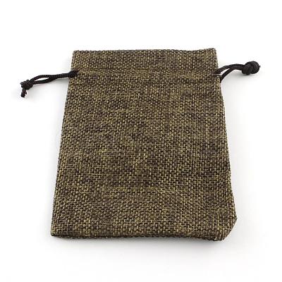 Burlap Packing Pouches Drawstring Bags ABAG-Q050-13x18-05-1