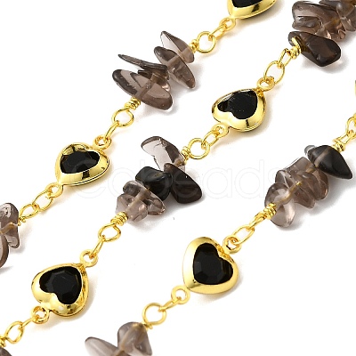 Handmade Brass Heart Link Chains CHC-L053-03G-1