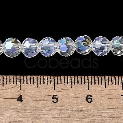 Electroplate Transparent Glass Beads Strands LS-EGLA-A035-T6mm-L19-1