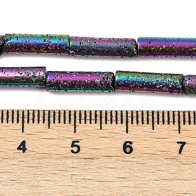 Electroplated Natural Lava Rock Beads Strands G-K388-03B-09-1