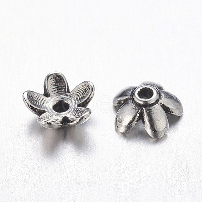 Tibetan Style Zinc Alloy Bead Caps LS-TIBEB-6.5x3-AS-FF-1