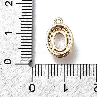 Brass Micro Pave Cubic Zirconia Pendants KK-D312-09G-02-1