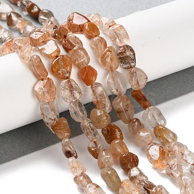 Natural Rutilated Quartz Beads Strands G-P497-01C-20-1