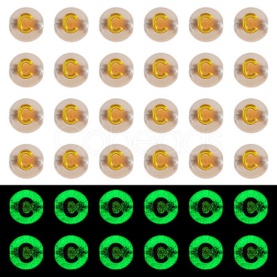 50G Luminous Transparent Acrylic Beads OACR-TAD0001-01C-1