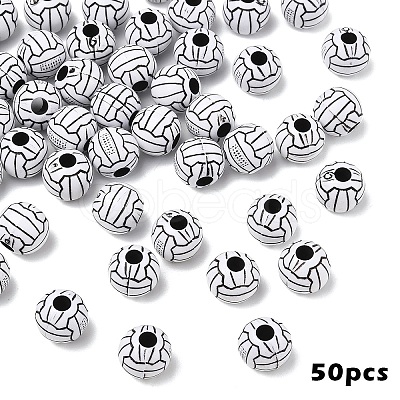 50Pcs Craft Style Acrylic Beads MACR-YW0003-87-1