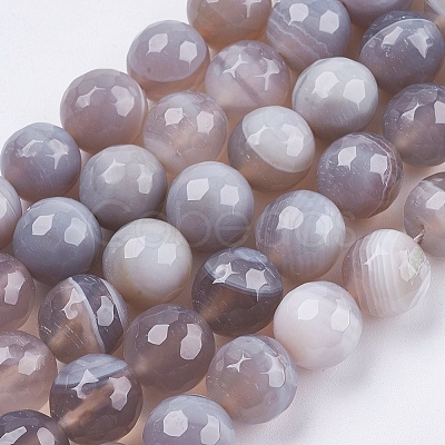 Natural Striped Agate/Banded Agate Beads Strands G-P364-06-10mm-1