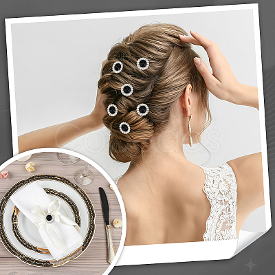 16Pcs Alloy Rhinestone Shank Buttons BUTT-GA0001-19B-1