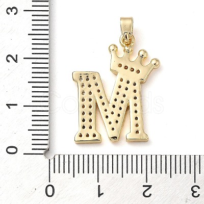 Rack Plating Brass Micro Pave Cubic Zirconia Pendants KK-D535-01M-RS-1