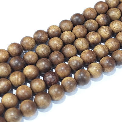 Natural Sandalwood Beads Strands WOOD-F008-02-D-1