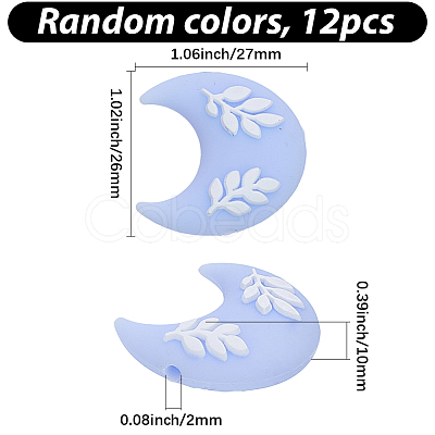 12Pcs Silicone Beads SIL-BM0001-03-1
