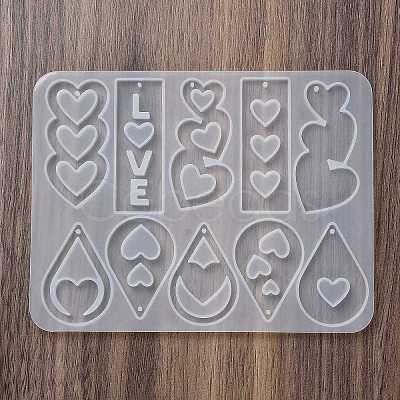 Heart Earrings Pendants DIY Silicone Mold LS-DIY-Q033-06A-1