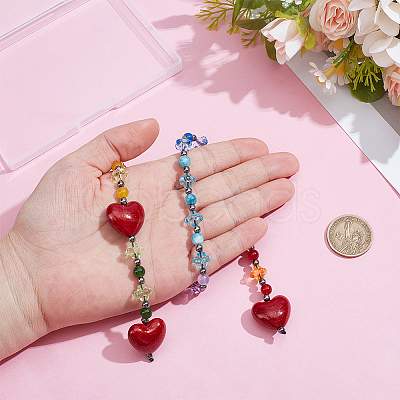 1Pc Alloy & Resin Heart Bag Charms FIND-UN0010-34B-1