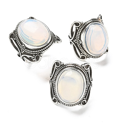 Opalite Adjustable Rings RJEW-I108-02AS-05-1